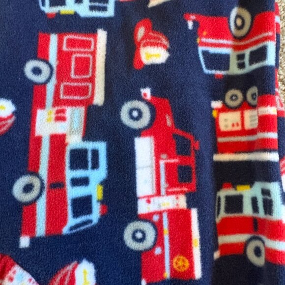 Carter’s 1-Piece Fleece Footie PJs Firefighter Size 12m baby blue red - Picture 4 of 8